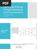 Band Gap Energy, Phosphorescence, And Fluoroscence