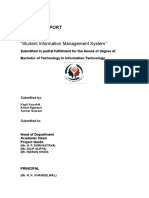 Project Report On Student Information Management System PHP