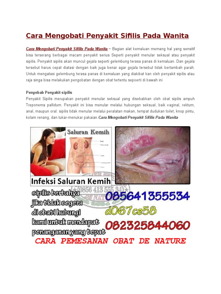 Cara Mengobati Penyakit Sifilis Pada Wanita Pdf