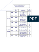 Horaires Brevet D'endurance Lycée Charle de Gaulle 2016