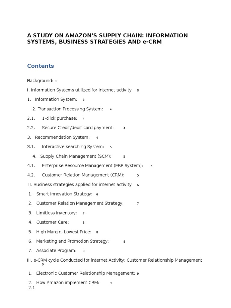 SCM Amazon Profiling | PDF | Amazon.Com | Customer Relationship Management