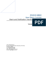 ZXG10 IBSC (V6.30.202) Alarm and Notification Handling Reference