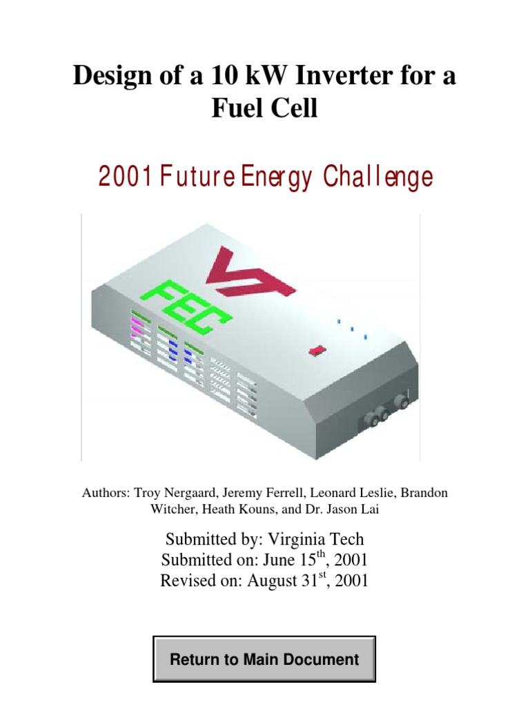 10 kW Inverter Design for Fuel Cells | PDF | Power Inverter | Rectifier