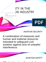 Unit 3 Security in the Aviation Industry Week 9 Lesson 2