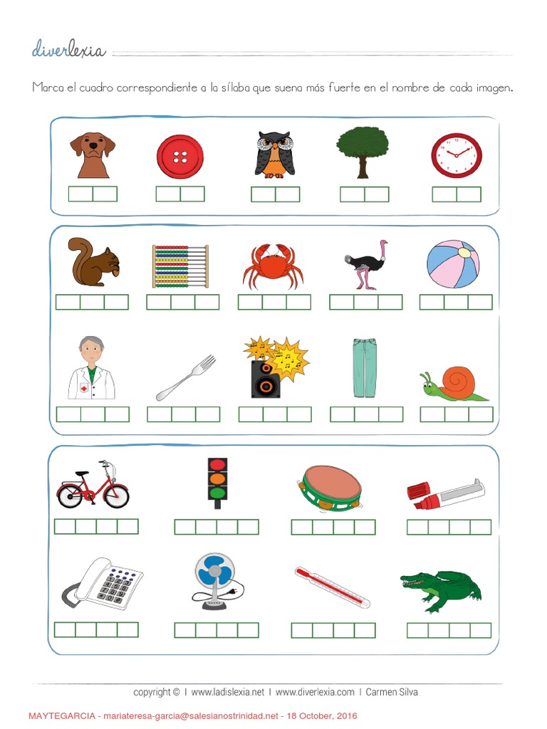 Sílaba Tónica (Color) | PDF