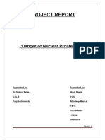 Project Report: Danger of Nuclear Proliferation'