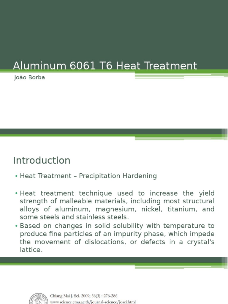 Aluminum 6061 T6 Heat Treatment PDF