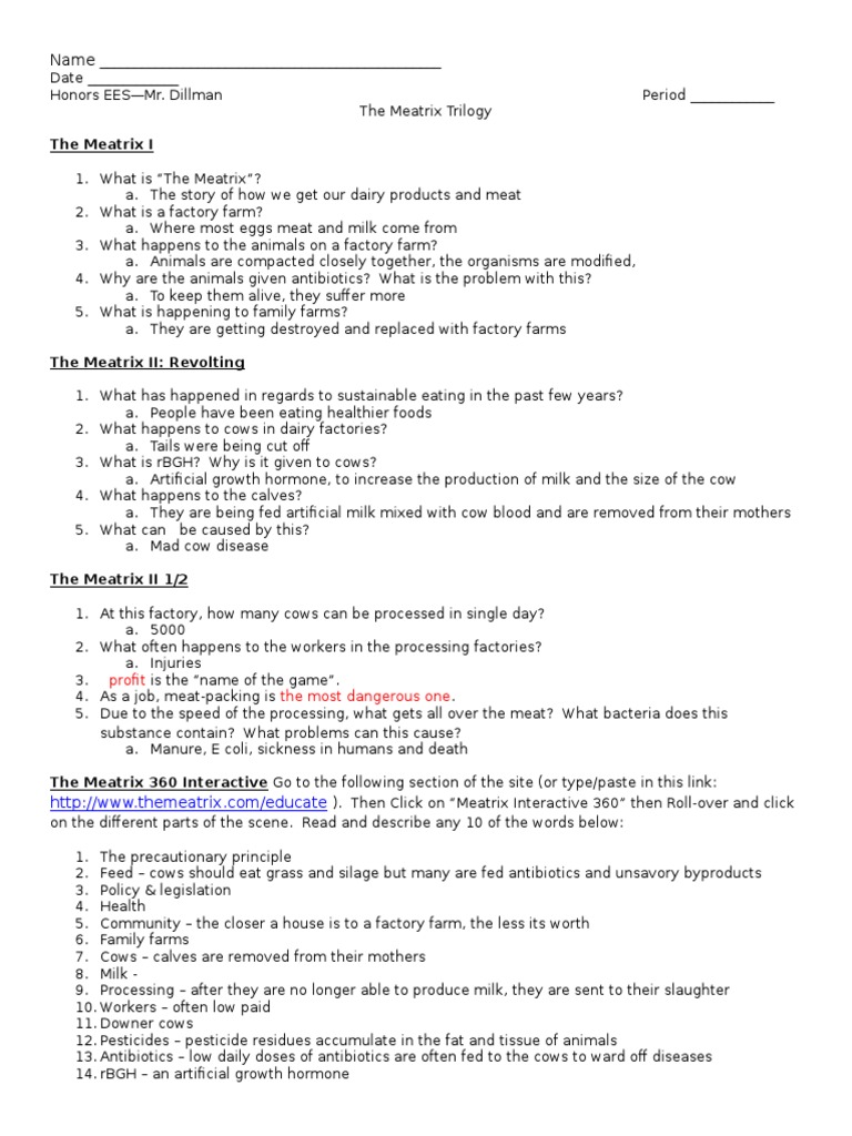 The Meatrix | PDF | Intensive Animal Farming | Cattle