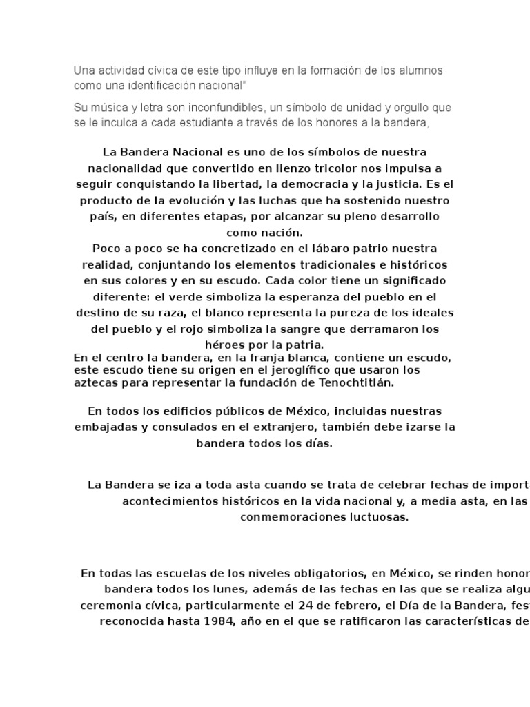 Frases Para Honores a La Bandera Bandera México
