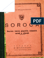 SOROCA. Descriere Istorica Geografica Economica Sociala Si Culturala. Constantinescu