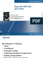 Teaching With Matlab - Tips and Tricks: David Chen, PHD Principal Application Engineer David - Chen@Mathworks - CN