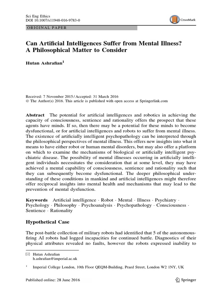 ai for mental health research paper