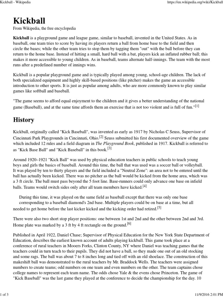 Kickball Wiki PDF Entertainment Athletic Sports