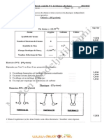 Devoir Corrigé de Contrôle N°1 - Sciences Physiques L'électrisation D'un Corps, La Loi Des Noeuds, L'atome Et L'ion Simple - 1ère AS (2011-2012) MR Ben Abdeljelil Sami