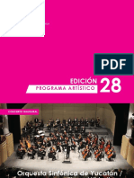 Programa Festival de Música de Morelia 2016