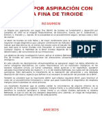 Biopsia Por Aspiración Con Aguja Fina de Tiroide