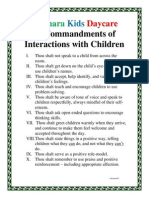 Vermara Kids Daycare 10 Commandments of Interactions