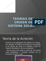 Teoria Del Origen Del Sistema Solar