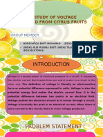 The Study of Voltage Produced From Citrus Fruits: Group Member
