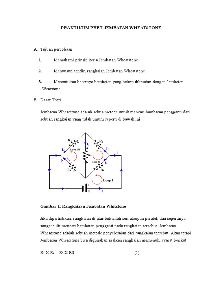 Praktikum Jembatan Wheatstone | PDF