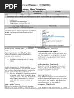 Lesson Plan 3 Math One To One