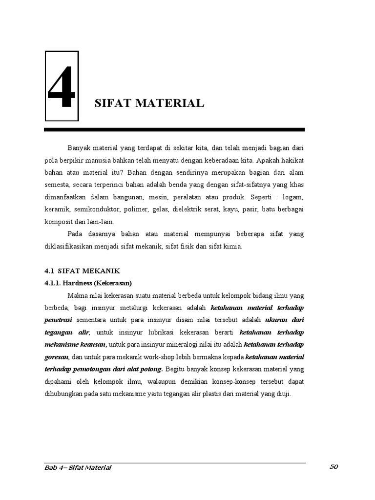 Bab 4 Sifat Material PDF | PDF