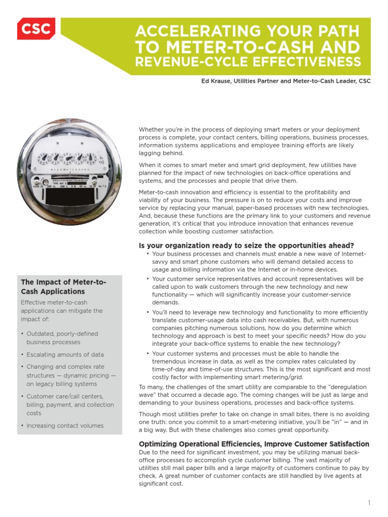 CSC Meter to Cash Whitepaper Business Process Smart Grid