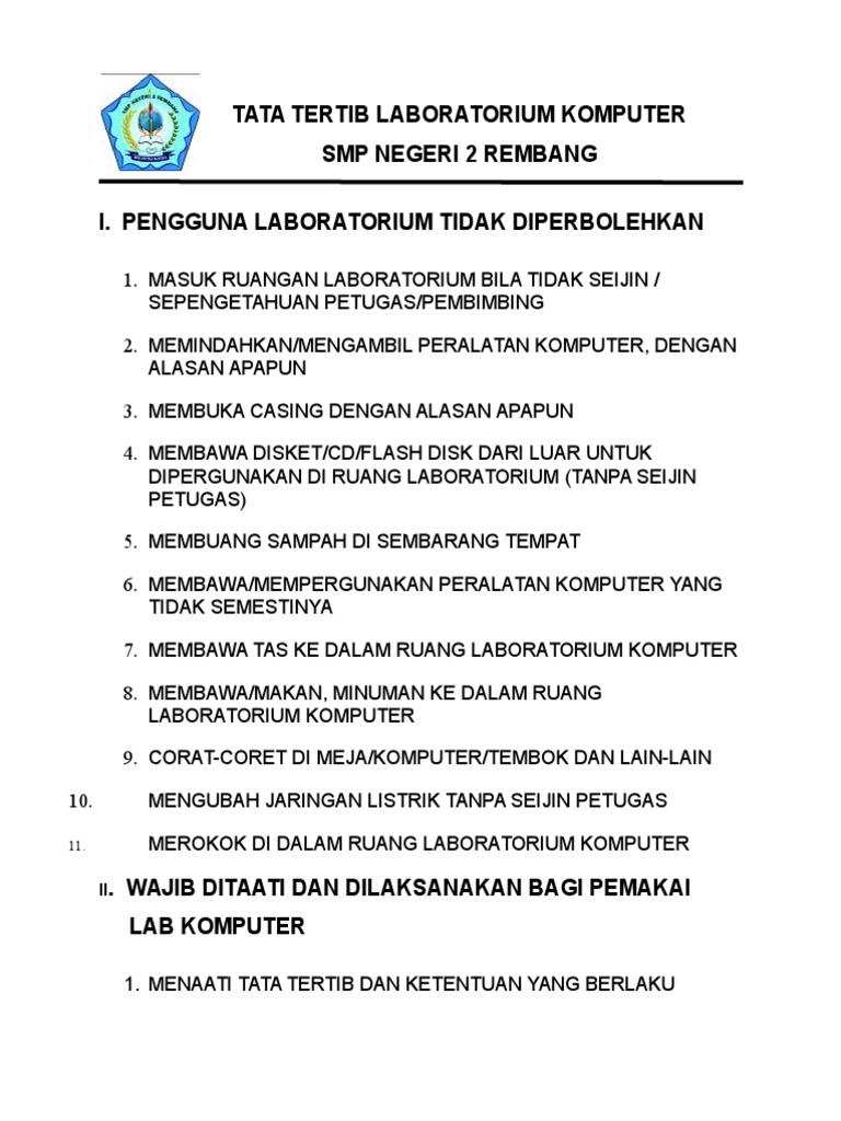Tata Tertib Lap Komputer PDF