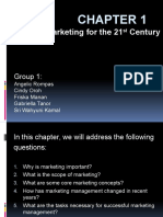 Defining Marketing For The 21 Century: Group 1