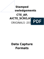 Stamped Acknowledgements Cte - Ap, Aicte - Scro, Hyd: ORIGINALS - 2016
