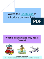 1  the growth of tourism