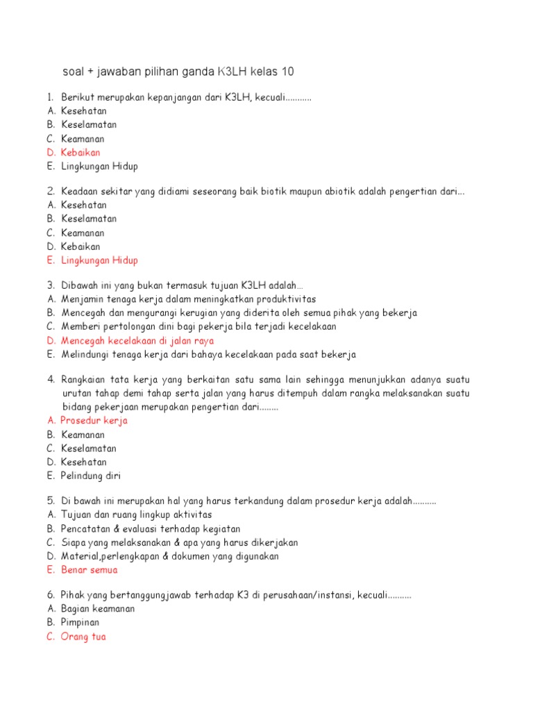Soal K3lh
