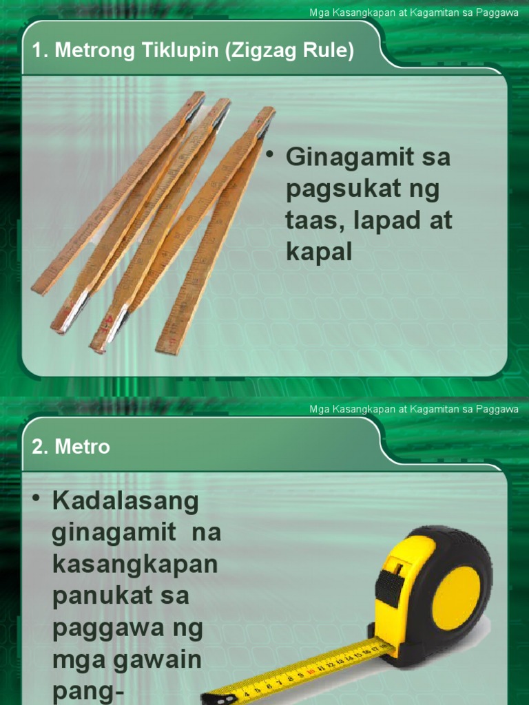 Kasangkapan At Kagamitan Sa Paggawa