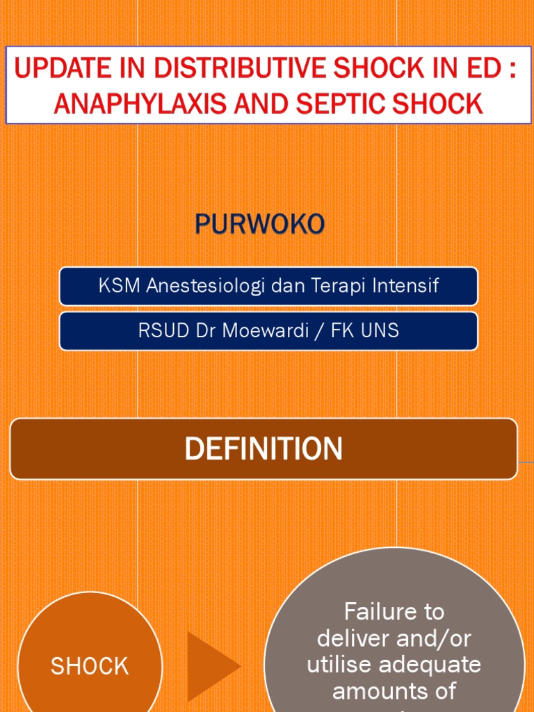 Update in Distributive Shock in ED - Dr. Purwoko | PDF | Shock