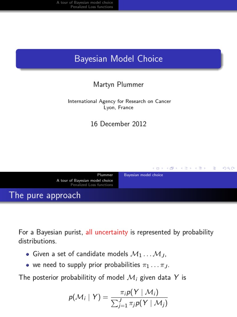 Bayesian Model Choice Overview | PDF | Loss Function | Bayesian Inference