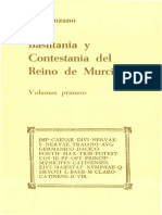 BASTITANIA Y CONTESTANIA DEL REINO DE MURCIA. Volumen Primero