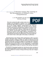 1982 - Pellegrini - Galda - The Effects of Thematic-Fantasy Play Training On The Development of Childrens Story Comprehension