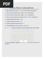 Notes About Calculations