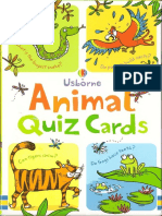 Animal Quiz Cards Usborne Eng