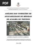 Análise Das Condições de Aplicabilidade de Medidas de Acalmia de Tráfego