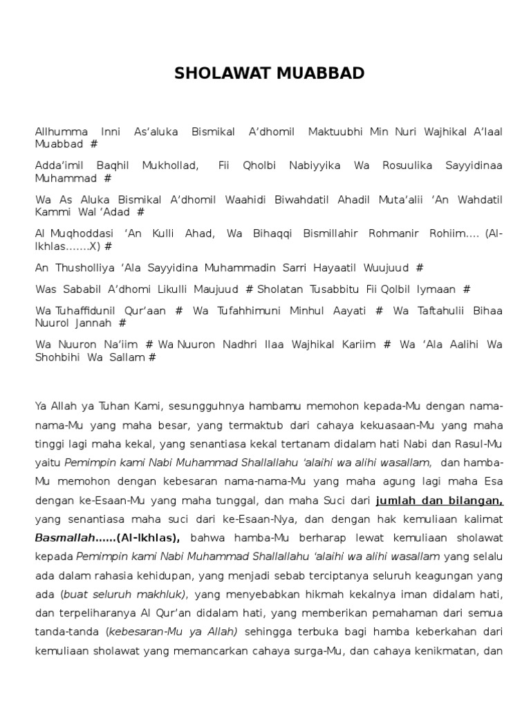 Sholawat Muabbad
