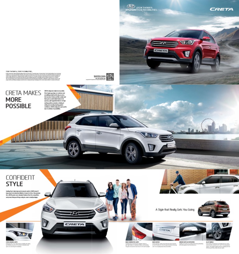 HYUNDAI Creta Brochure Low | PDF | Transmission (Mechanics) | Anti Lock ...