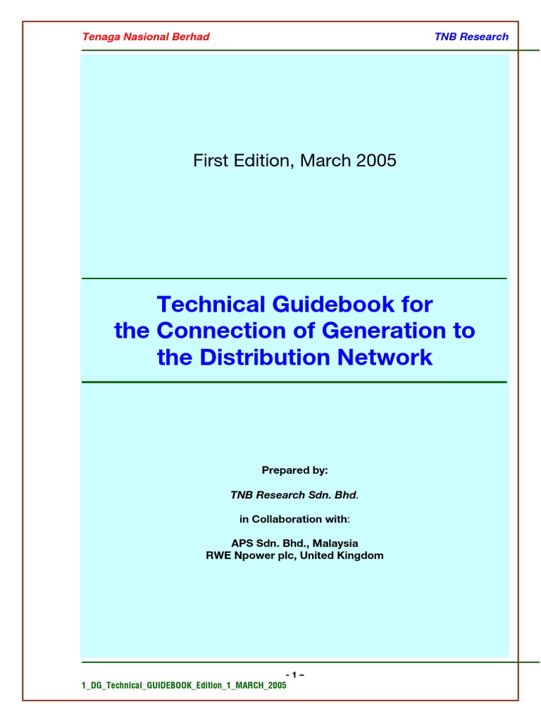 TNB Technical Guidebook for Connections | PDF | Electrical Grid ...