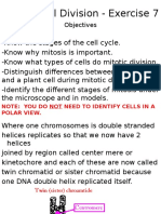 Mitotic Cell Division - Exercise 7: Objectives