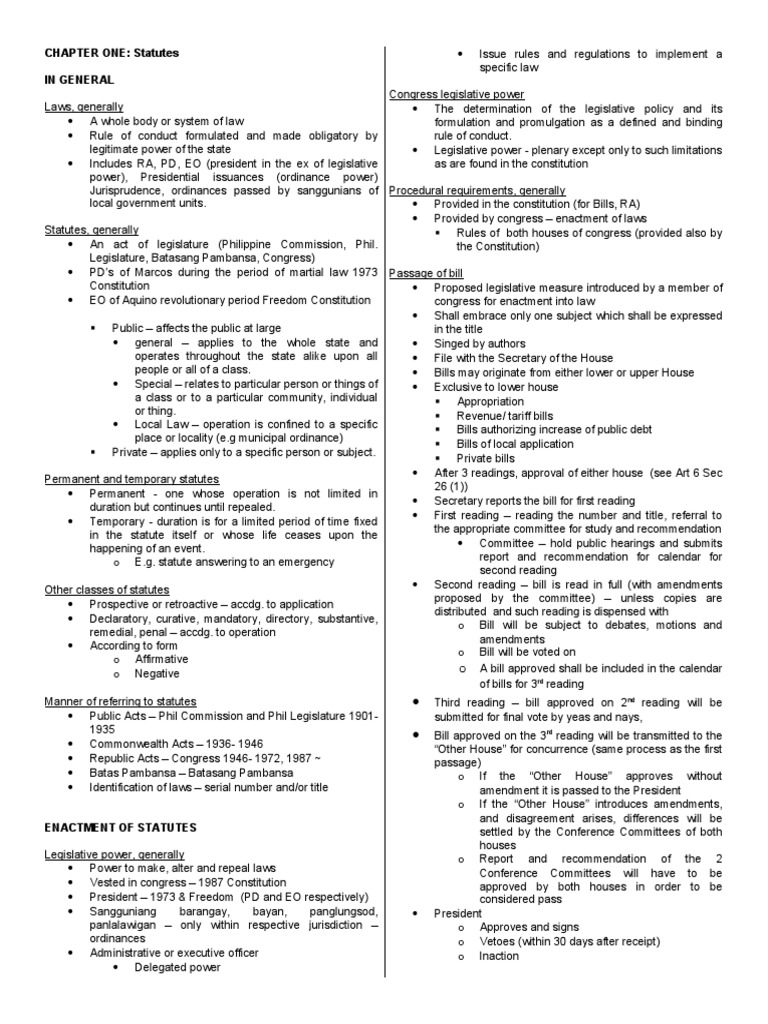 Agpalo Notes 2003 PDF Download Free PDF Standing (Law) Statutory