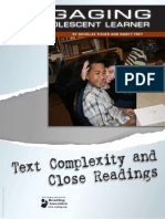 Engaging the Adolescent Learner (2012) Text Complexity and Close Readings