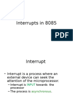 Interrupts in 8085
