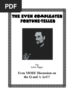 John Riggs - The Even Compleater Fortune-Teller