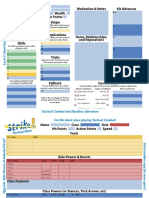 Adventure SH Eet: Motivation & Notes Name Wealth Player Level Action Points Kit Advances