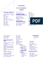 TEMA 1 - Unit 1 - Living Organisms Traducido Al Español Con Columnas